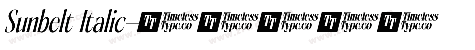 Sunbelt Italic字体转换